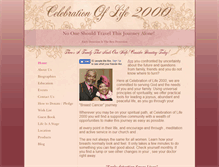 Tablet Screenshot of celebrationoflife2000.com